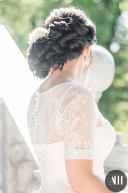 Прическа греческая коса на средние волосы на свадьбу